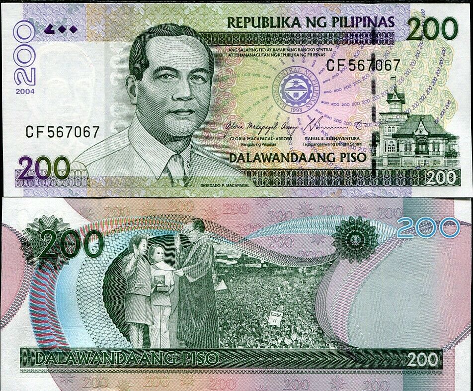 Philippines 200 Piso 2004 P 195 a UNC