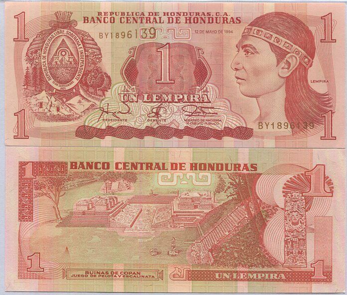 Honduras 1 Lempiras 1994 P 76 UNC