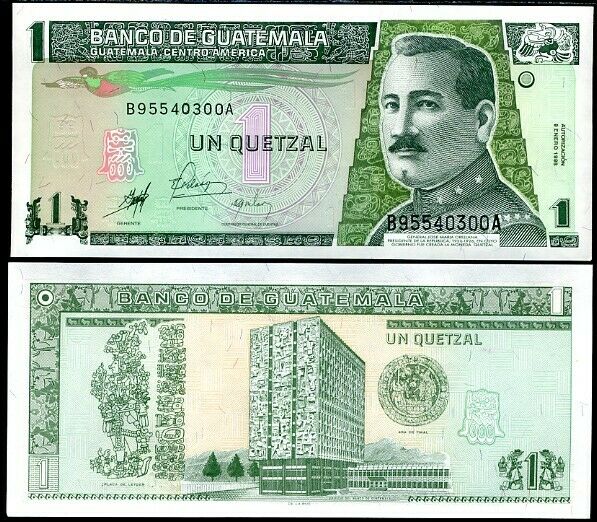 GUATEMALA 1 QUETZAL 9-1-1998 P 99 UNC