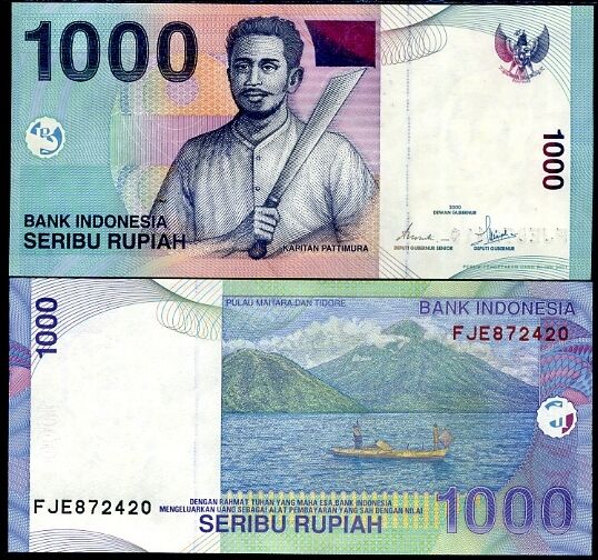INDONESIA 1000 1,000 RUPIAH 2000/2007 P 141 UNC
