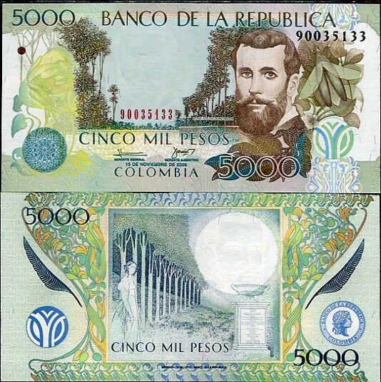 Colombia 5000 Pesos 2006 P 452 UNC