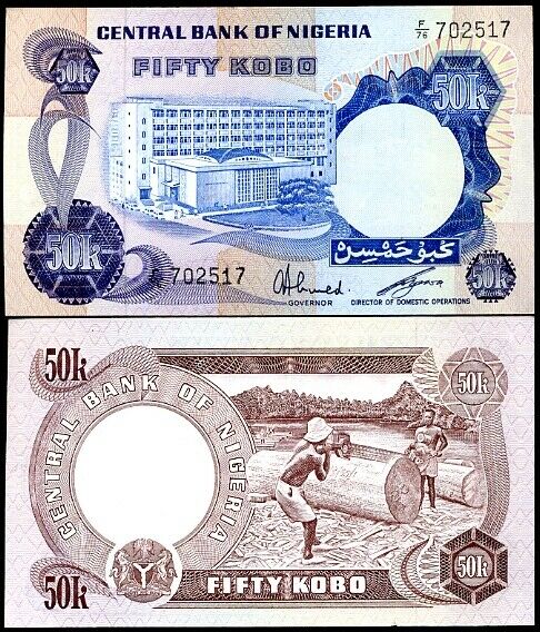 NIGERIA 50 KOBO (1973-1978) P 14 f UNC