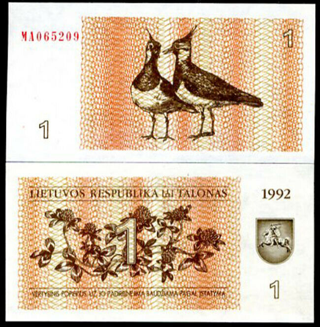 Lithuania 1 Talonas 1992 P 39 UNC