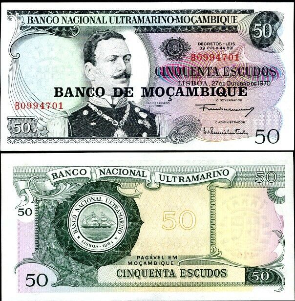 Mozambique 50 Escudos 1970 P 116 UNC