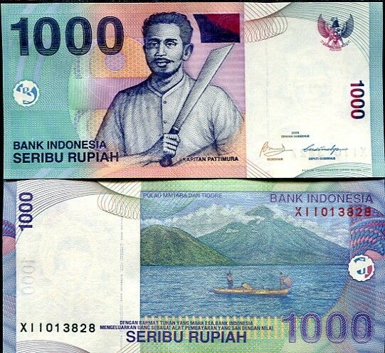 INDONESIA 1000 1,000 RUPIAH 2009 P 141 REPLACEMENT UNC