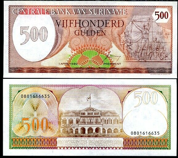 Suriname 500 Gulden 1982 P 129 UNC