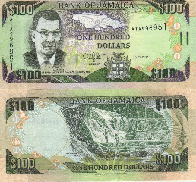 Jamaica 100 Dollars 2011 P 84 UNC