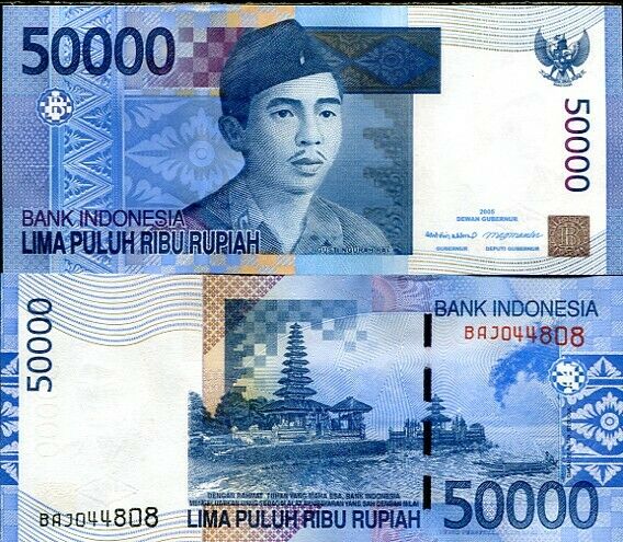 INDONESIA 50,000 50000 RUPIAH 2005/2005 P 145 a UNC