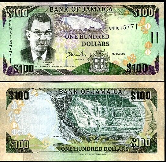 JAMAICA 100 DOLLARS 2009 P 84 UNC