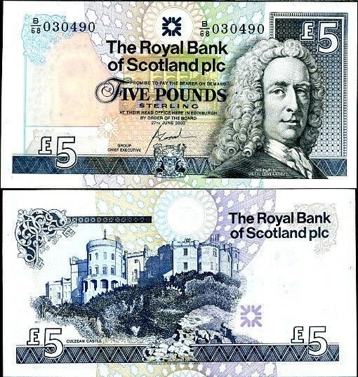 SCOTLAND 5 POUNDS 2000 P 352 UNC