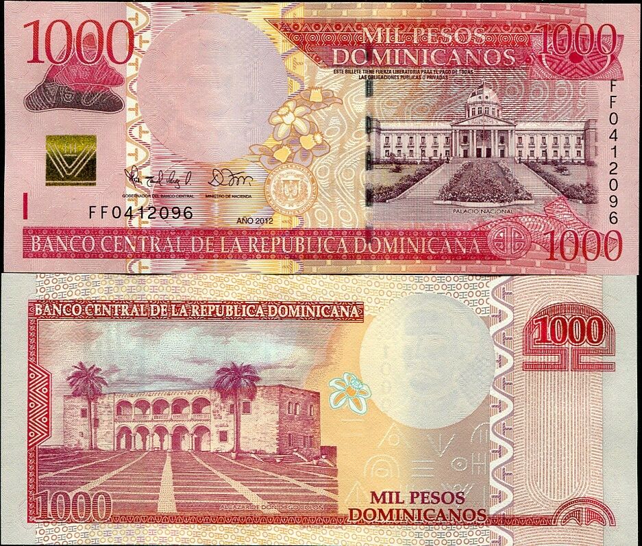 DOMINICAN REPUBLIC 1000 1,000 PESOS 2012 P 186 NEW UNC
