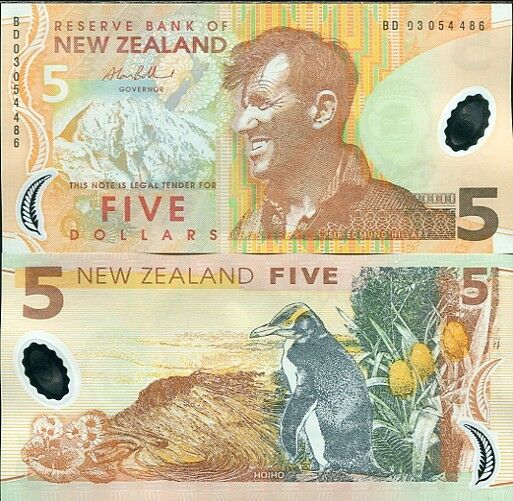 New Zealand 5 Dollars2003 POLYMER P 185 UNC