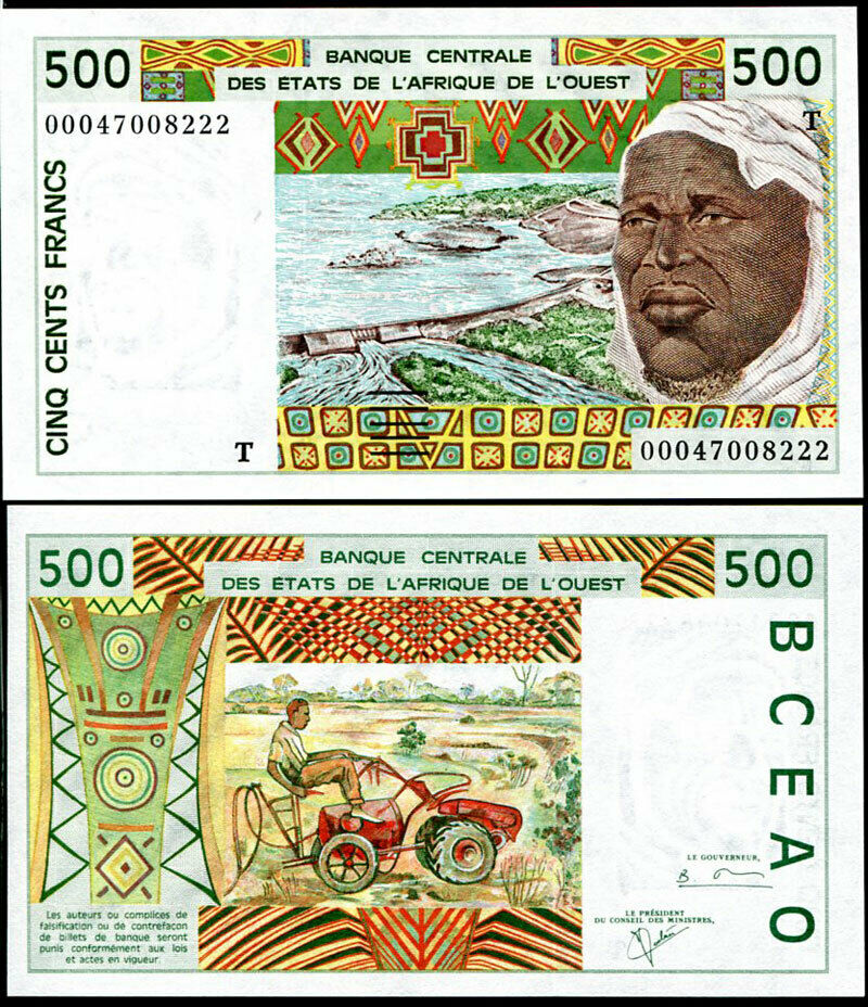 TOGO WEST AFRICAN STATE 500 FRANCS 2000 P 810 T UNC