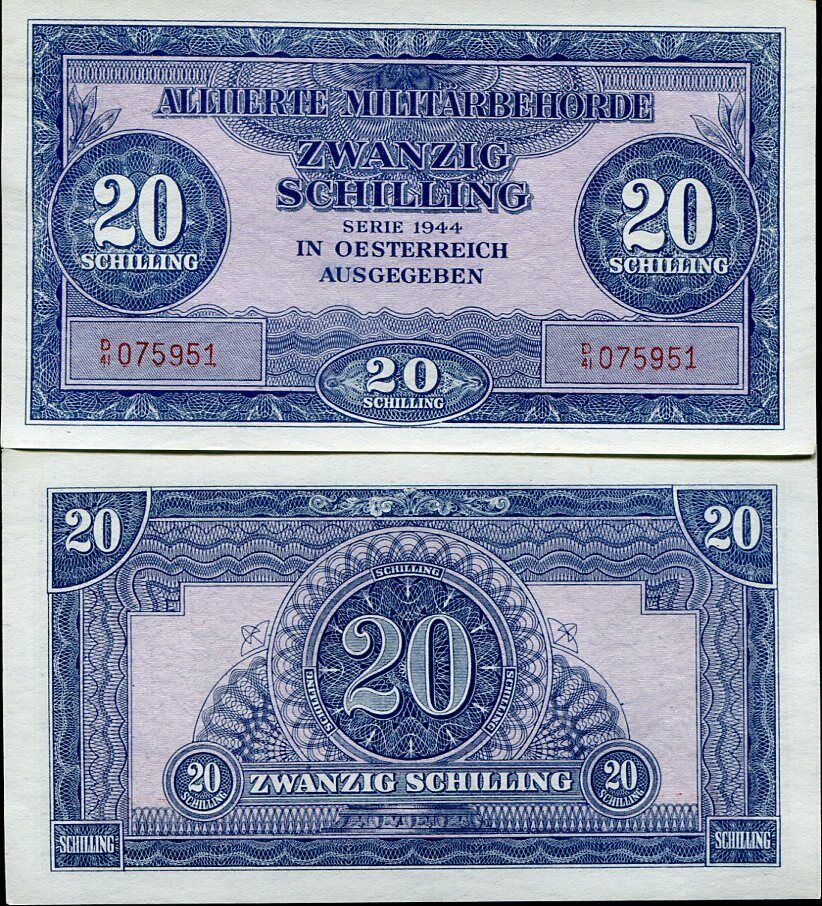 AUSTRIA 20 SCHILLINGS 1944 P 107 UNC