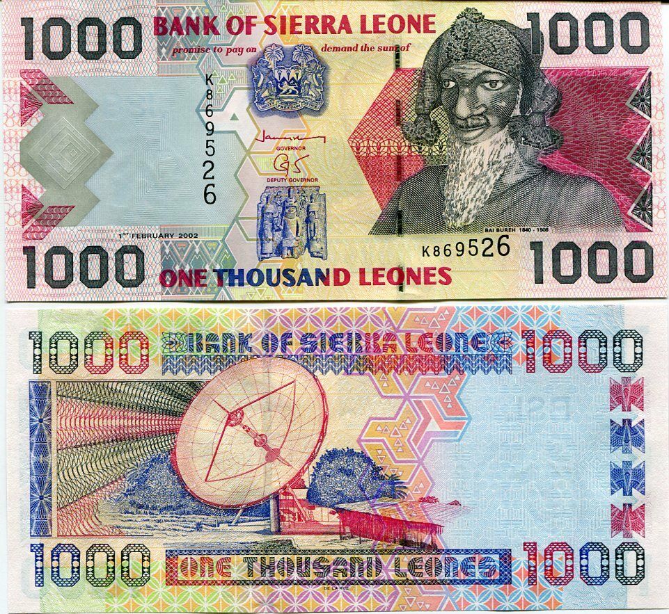 SIERRA LEONE 1000 1,000 LEONES 2002 P 24 UNC