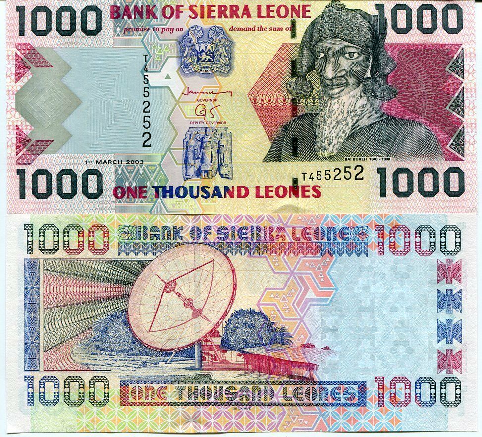 SIERRA LEONE 1000 1,000 LEONES 2003 P 24 UNC