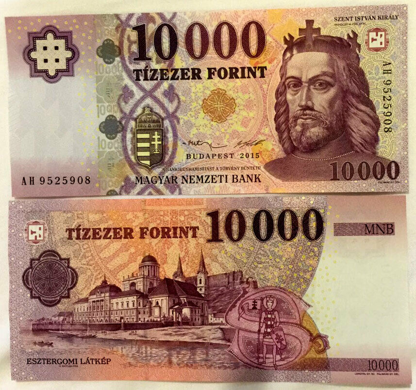 HUNGARY 10,000 10000 FORINT 2015 P 206 UNC