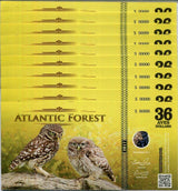 ATLANTIC FOREST 36 AVES DOLLARS THE LITTLE OWL 2017 SPECIMEN LOT 10 PCS
