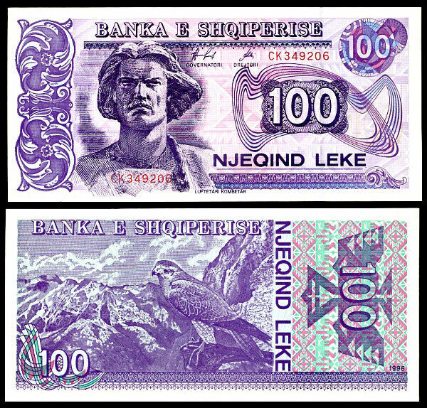 ALBANIA 100 LEKE 1996 P 55 UNC