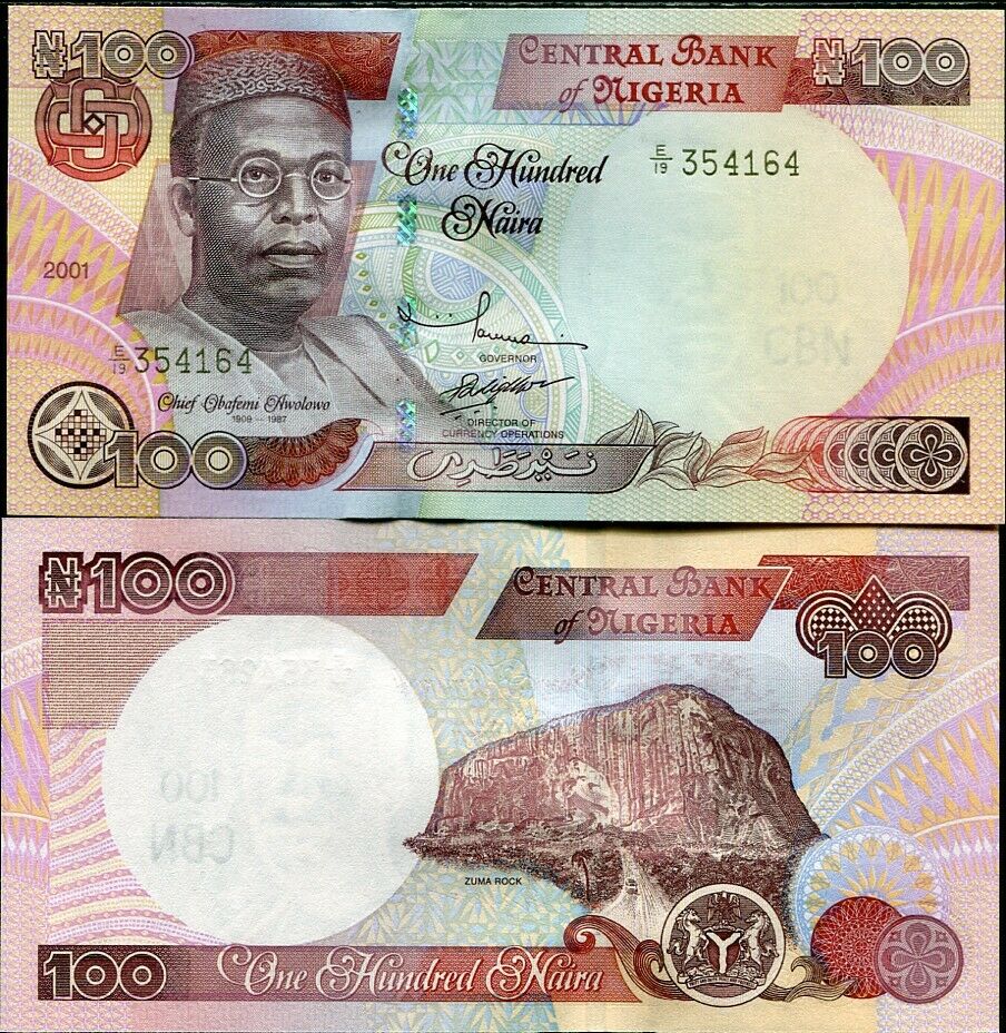 NIGERIA 100 NAIRA 2001 P 28 UNC