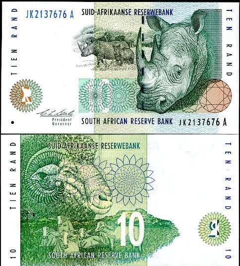 SOUTH AFRICA 10 RAND 1993 P 123 a UNC