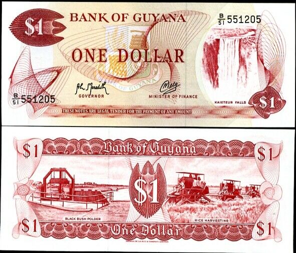 Guyana 1 Dollar ND 1992 P 21 g UNC