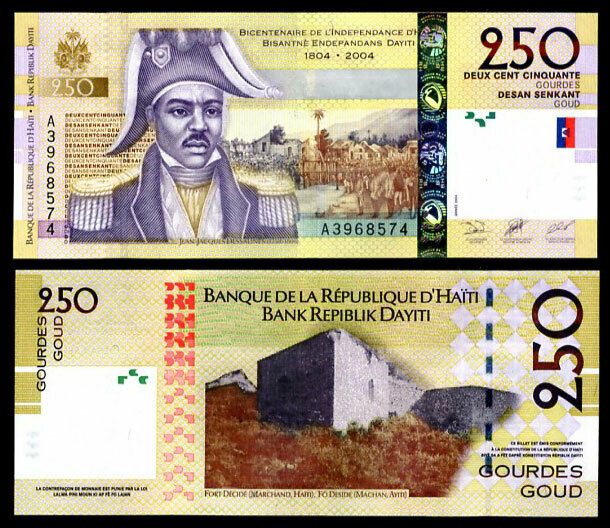 HAITI 250 GOURDES 2004 COMM. P 276 UNC