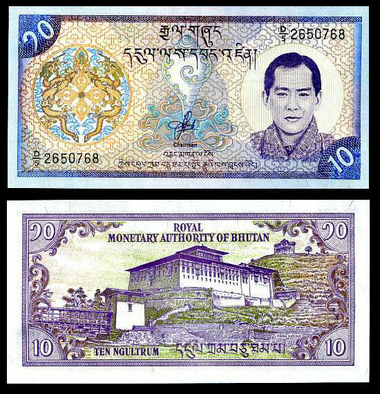Bhutan 10 Ngultrum ND 2000 P 22 UNC