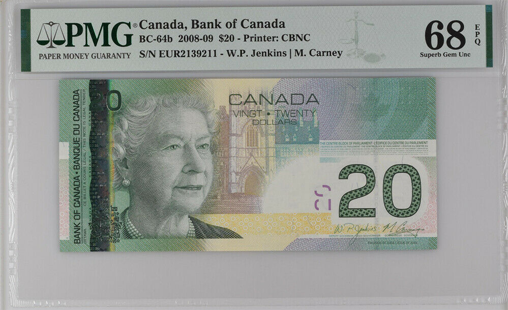 Canada 20 Dollars 2004 / 2009 P 103 f Superb GEM UNC PMG 68 EPQ TOP