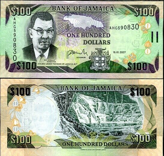 Jamaica 100 Dollars 2007 P 84 UNC