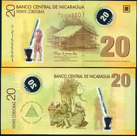 Nicaragua 20 Cordobas 2007/2012 P 202 b UNC