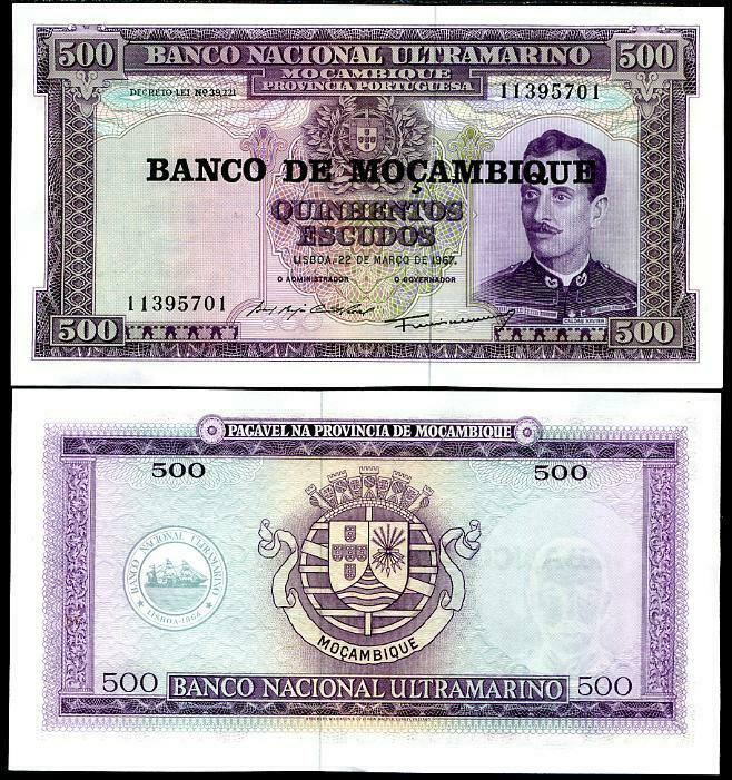 Mozambique 500 Escudos 1967-76 P 118 UNC