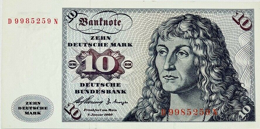 Germany 10 Deutsche Mark 1960 P 19 a UNC