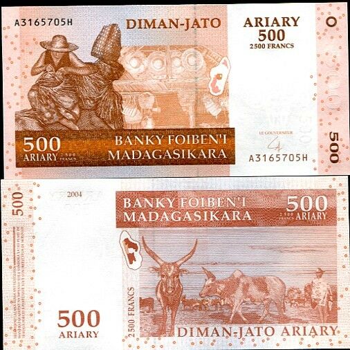 Madagascar 500 Ariary 2004 P 88 b UNC