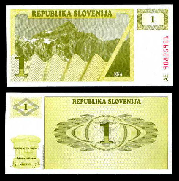 Slovenia 1 Tolar 1990 P 1 UNC