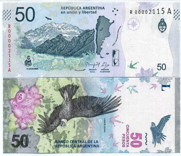 Argentina 50 Pesos ND 2018 P 363 R-A REPLACEMENT UNC