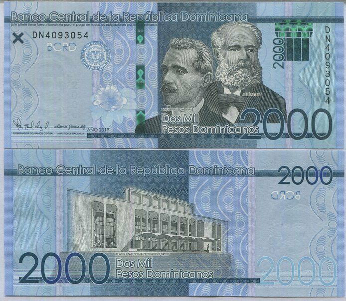Dominican Republic 2000 Pesos 2019 P 194 UNC
