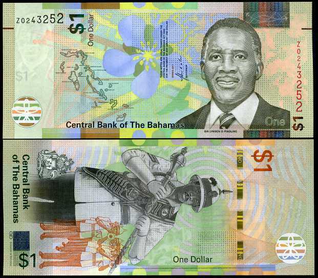 Bahamas 1 Dollar 2017 P 77 Z PREFIX REPLACEMENT UNC