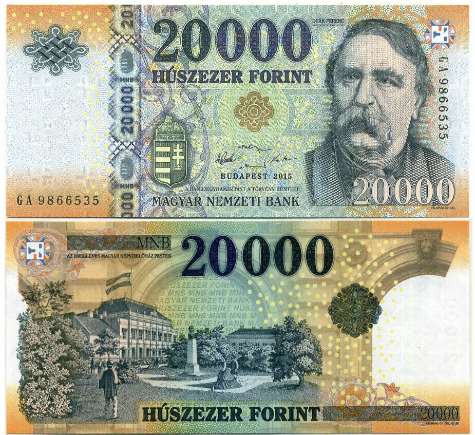 HUNGARY 20000 FORINT 2015 P 207 UNC