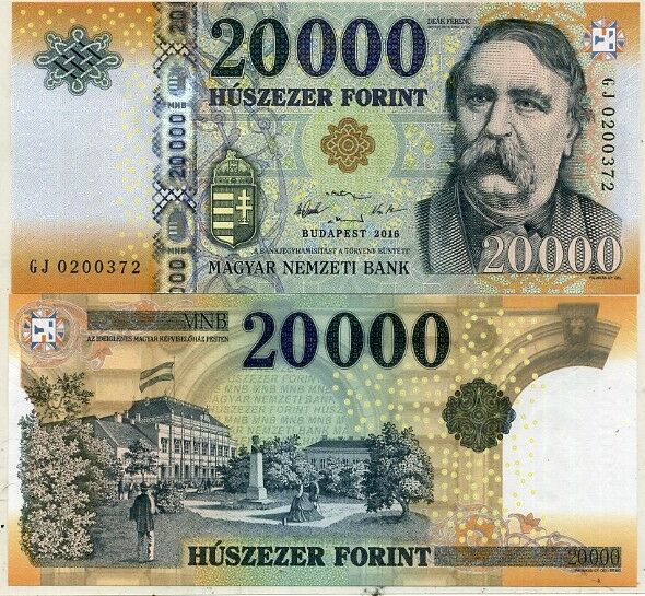 HUNGARY 20000 FORINT 2016 P 207b UNC