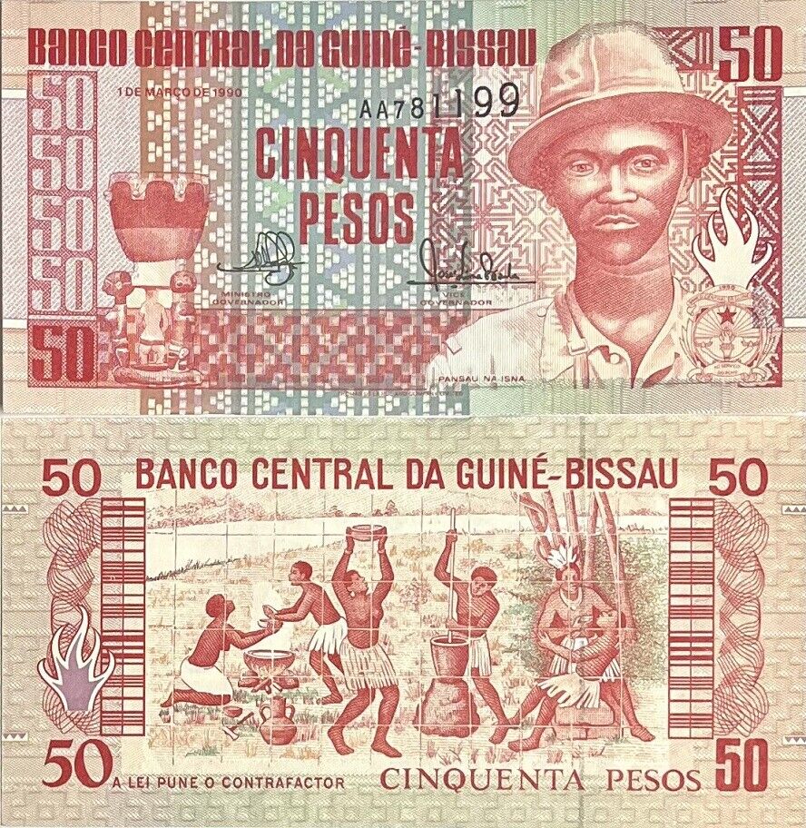 Guinea Bissau 50 Pesos  1990 P 10 Aunc
