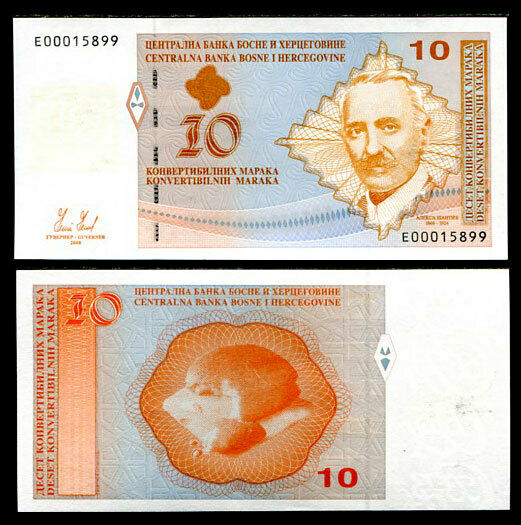 BOSNIA & HERZEGOVINA 10 MARAKA 2008 P 73 UNC