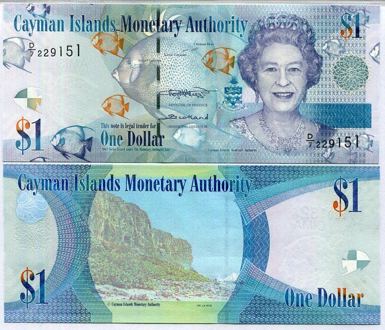 Cayman Islands 1 Dollar 2018 D/7 P 38 UNC