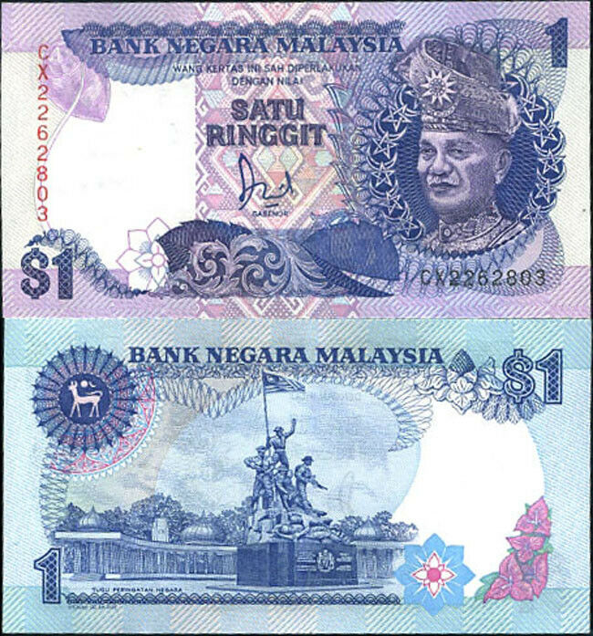 MALAYSIA 1 RINGGIT 1989 P 27 b UNC