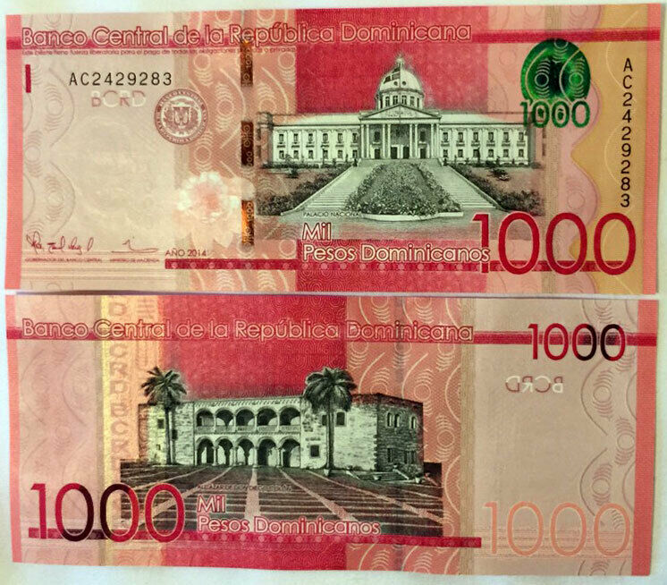 Dominican Republic 1000 Pesos 2014 P 193 UNC