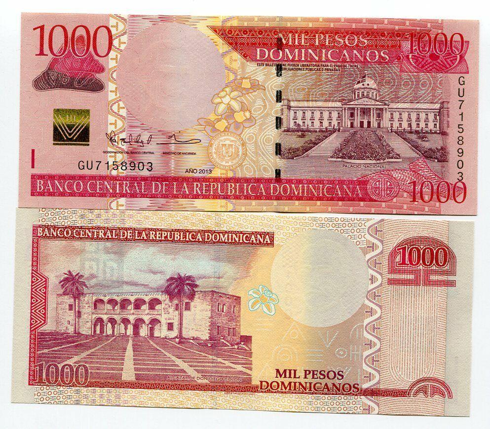 Dominican Republic 1000 Pesos 2013 P 187 c UNC