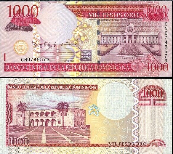 Dominican Republic 1000 Pesos 2009 P 180 UNC