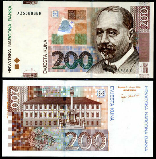 Croatia 200 Kuna 2002 P 42 UNC