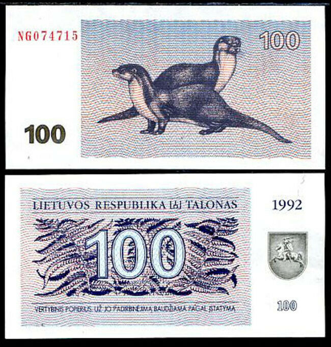 Lithuania 100 Talonas 1992 P 42 UNC
