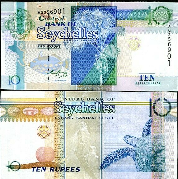 Seychelles 10 Rupees ND 1998/2005 P 36 b UNC